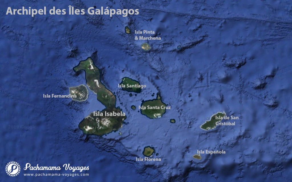 Carte des Iles Galapagos