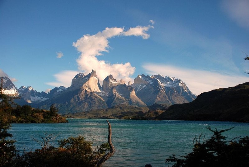 Le lac Pehoé en Patagonie, au Chili.