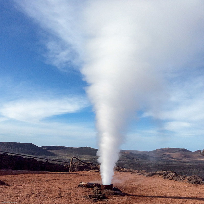 Expérimentation de l'activité volcanique dans le parc national de Timanfaya à Lanzarote